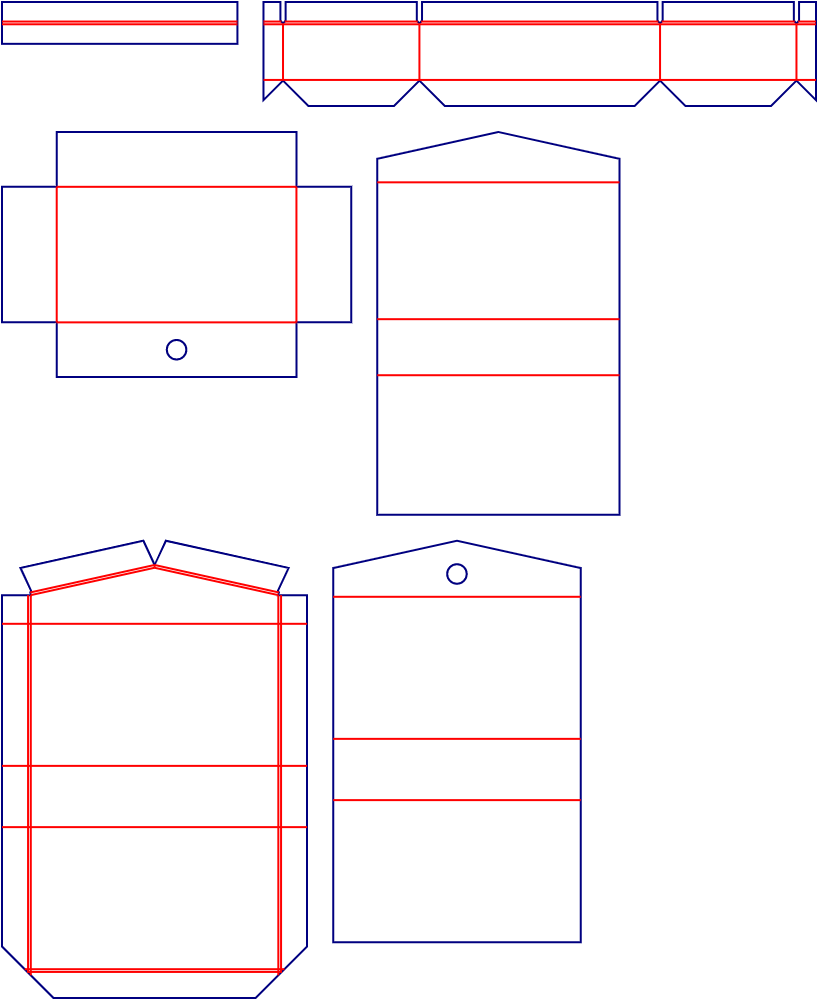 包小盒异型书型精品翻盖礼盒展开图