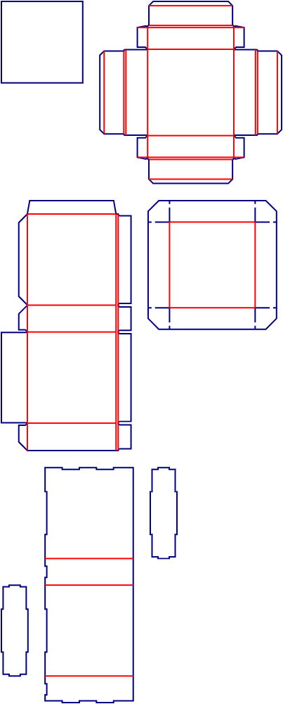 Square Drawer Box Dieline 36201102