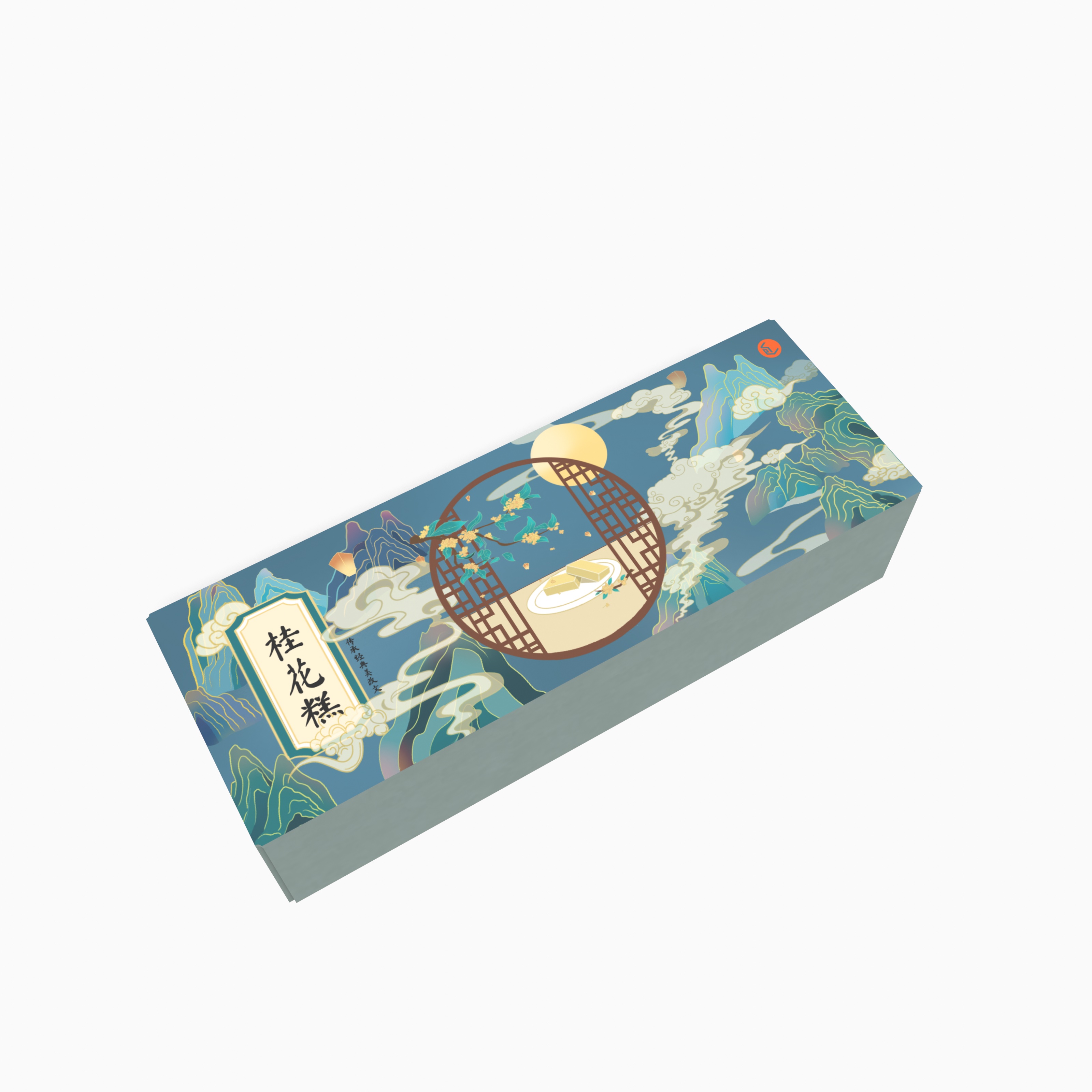 包小盒桂花糕天地盒包装设计