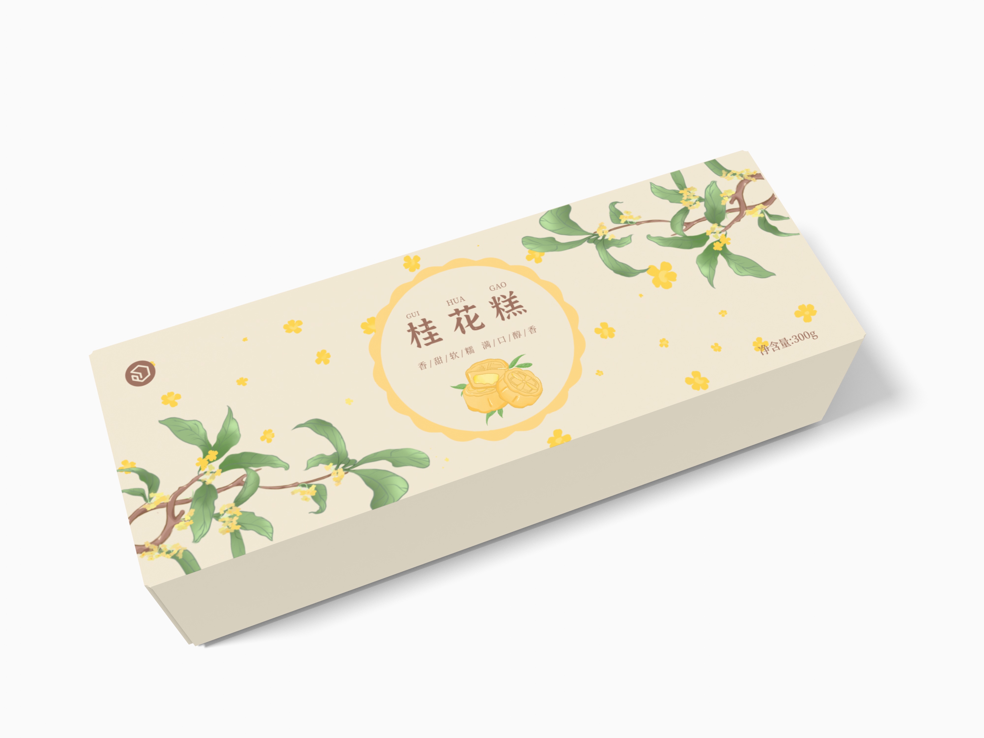 包小盒桂花糕天地盒包装设计