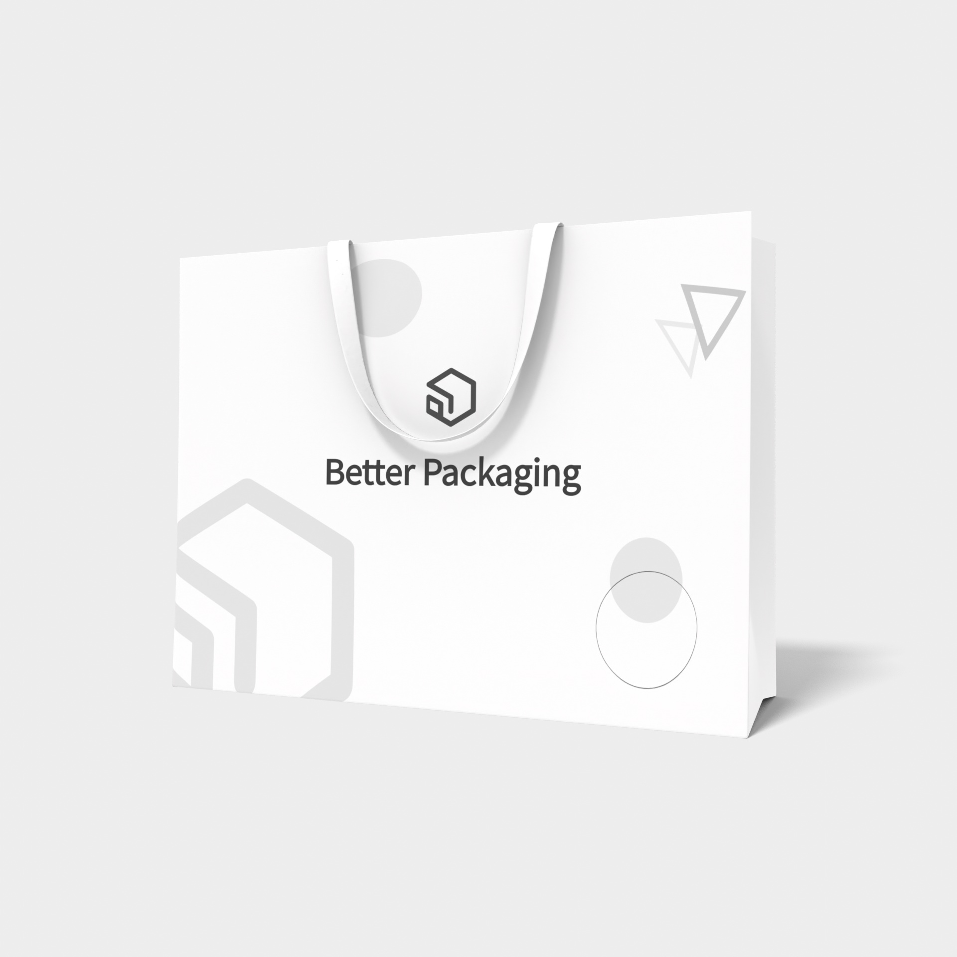 包小盒手提购物袋子纸袋包装模型展开图