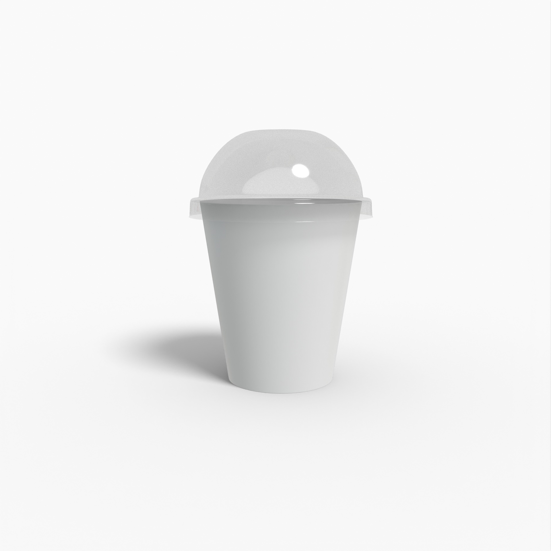 Drinking cup with dome cap mockup 510330