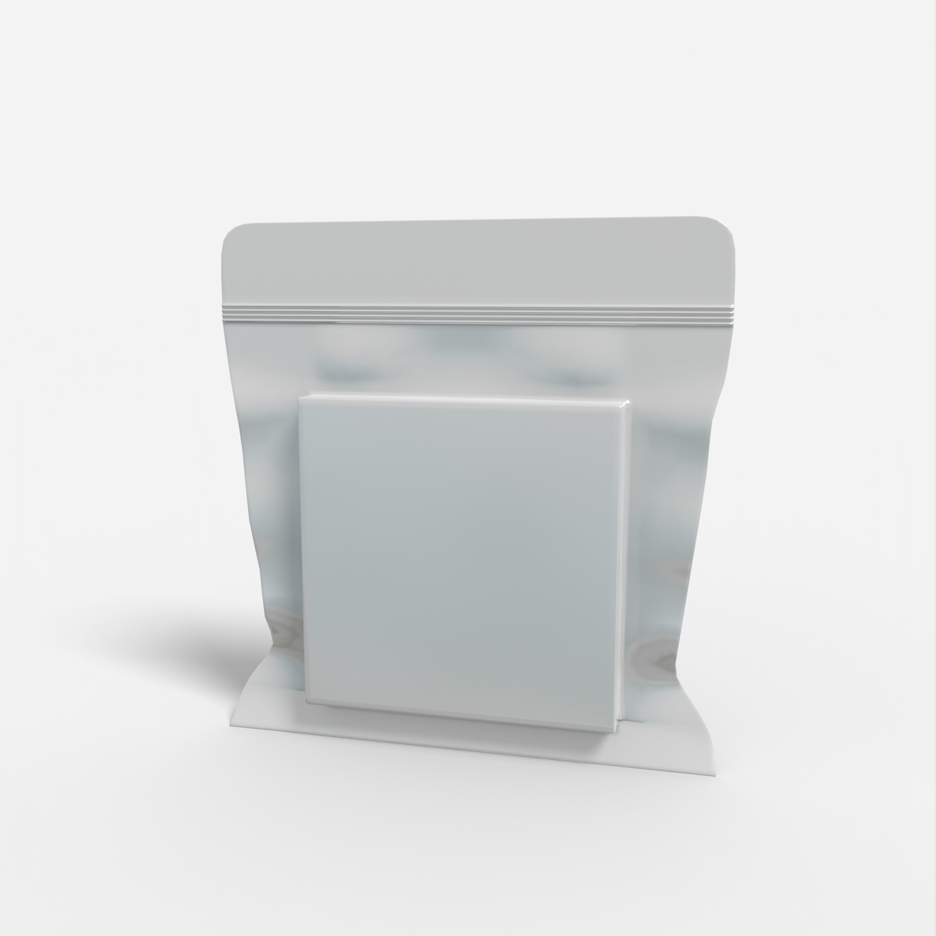 包小盒休闲零食食品饮料背封塑料袋包装模型3展开图